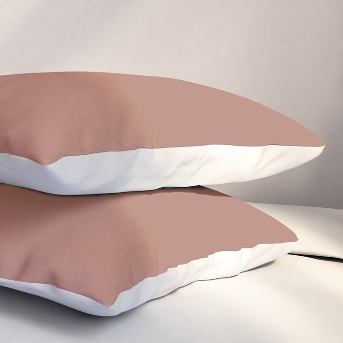 Earth Tone Dusty Clay Solid Color Pillow Sham Gallery Image 3