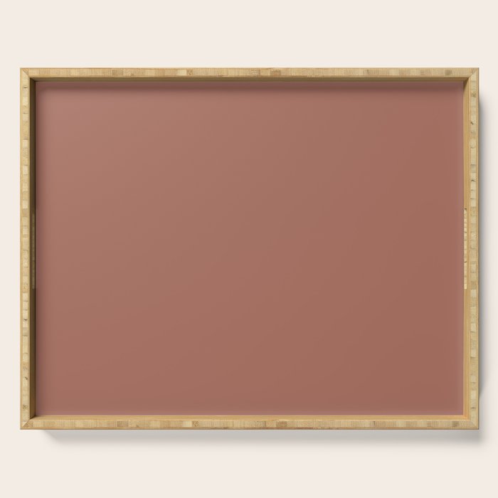 Earth Tone Dusty Clay Solid Color Serving Tray Gallery Image 1