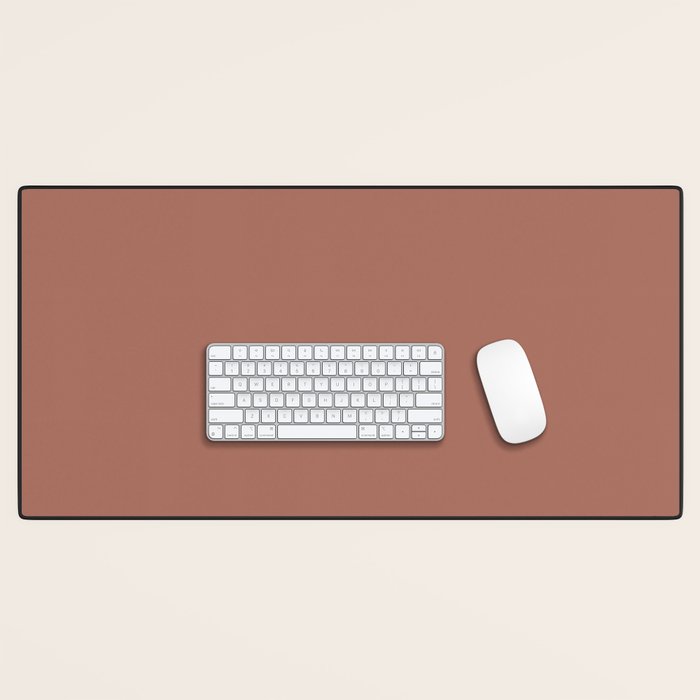 Earth Tone Dusty Clay Solid Color Desk Mat Gallery Image 1