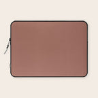 Earth Tone Dusty Clay Solid Color Laptop Sleeve Gallery Image 1