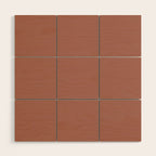 Earth Tone Dusty Clay Solid Color Wood Wall Art Gallery Image 1