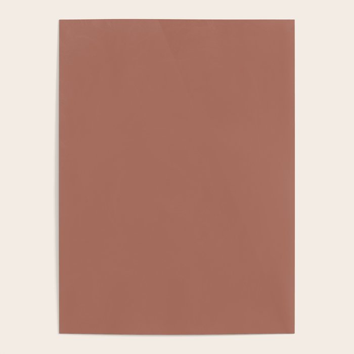 Earth Tone Dusty Clay Solid Color Poster Gallery Image 1