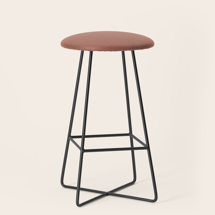 Earth Tone Dusty Clay Solid Color Stool Gallery Image 1