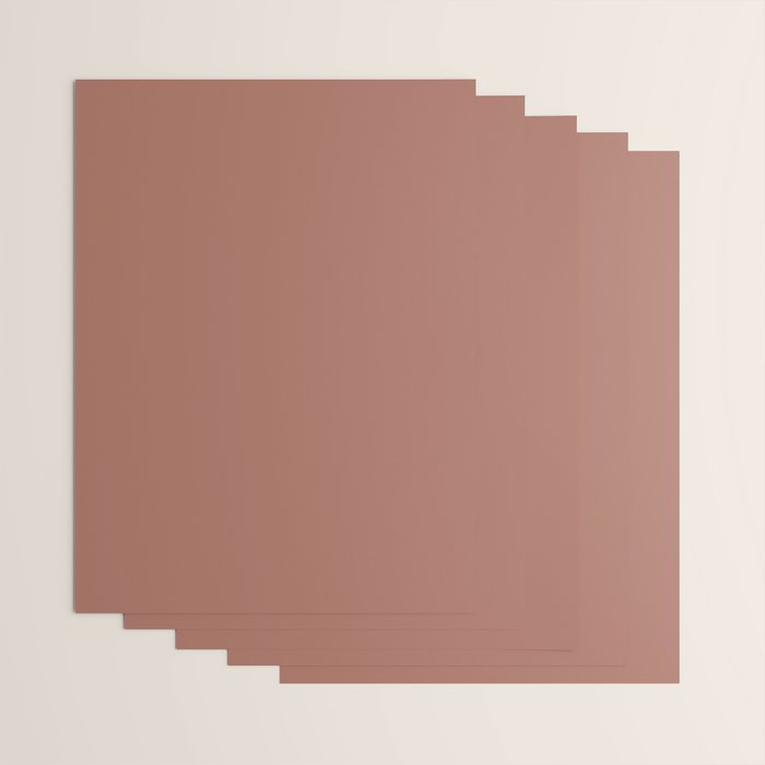 Earth Tone Dusty Clay Solid Color Wrapping Paper Gallery Image 3