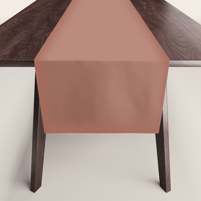Earth Tone Dusty Clay Solid Color Table Runner Gallery Image 1