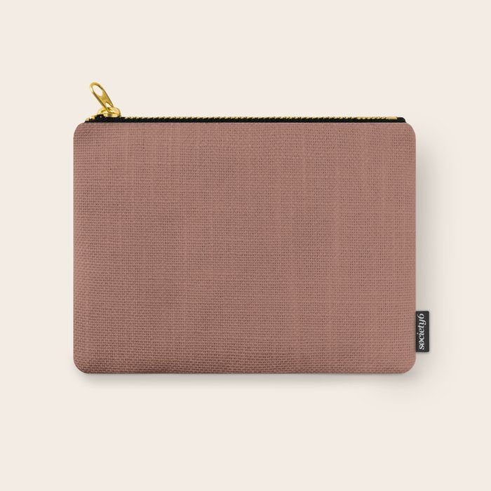 Earth Tone Dusty Clay Solid Color Carry All Pouch Gallery Image 1