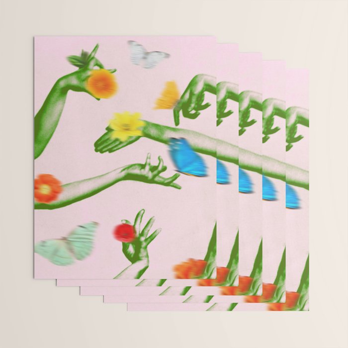 Jewels in Pink and Green Wrapping Paper Gallery Image 3