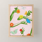 Jewels in Pink and Green Mini Art Print Gallery Image 1