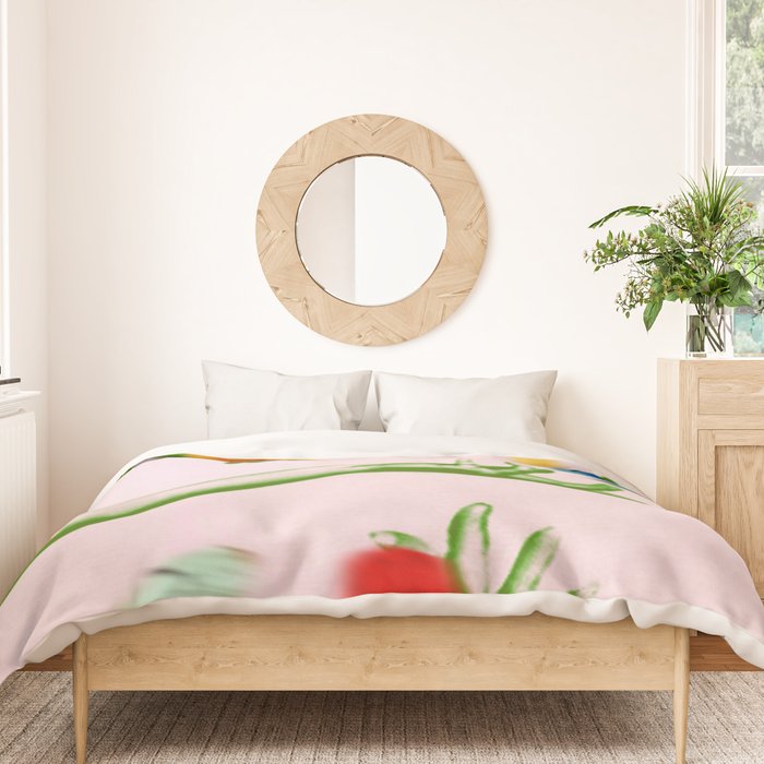 Jewels in Pink and Green Duvet Cover Gallery Image 3