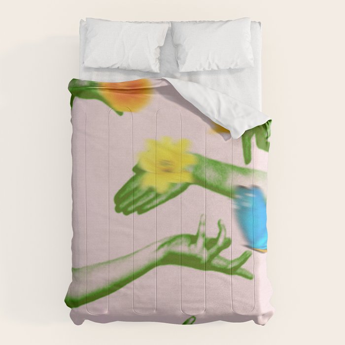 Jewels in Pink and Green Comforter Gallery Image 1