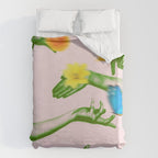 Jewels in Pink and Green Duvet Cover Gallery Image 6