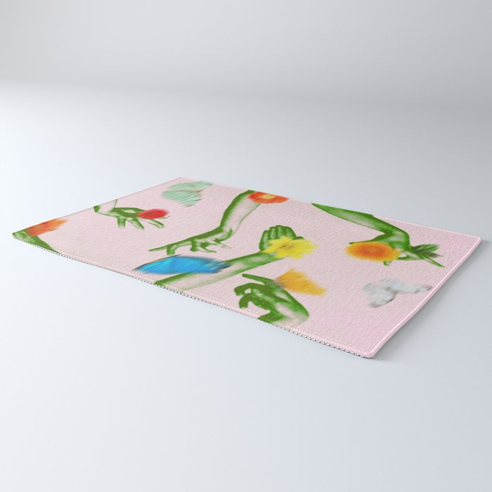 Jewels in Pink and Green Rug Gallery Image 3