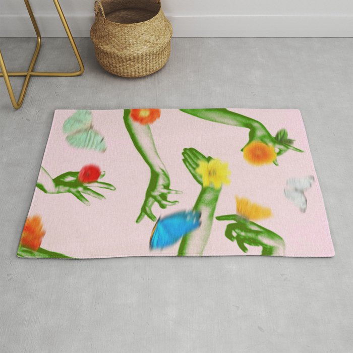 Jewels in Pink and Green Rug Gallery Image 1