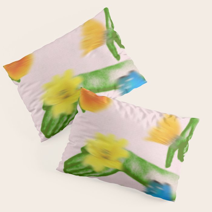 Jewels in Pink and Green Pillow Sham Gallery Image 1