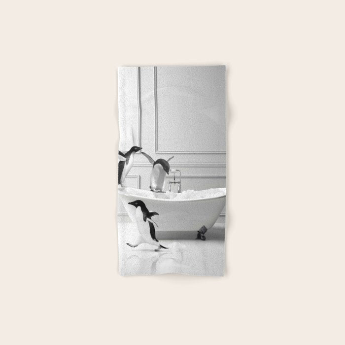 Penguin in Bathtub Bath Towel Gallery Image 1