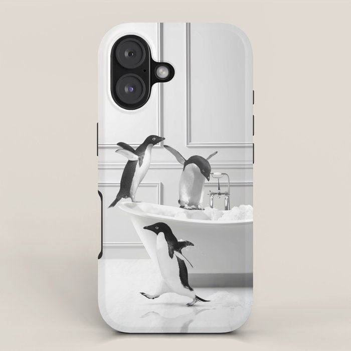 Penguin in Bathtub iPhone Case Gallery Image 1