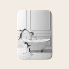Penguin in Bathtub Bath Mat Gallery Image 1