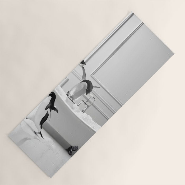 Penguin in Bathtub Yoga Mat Gallery Image 1