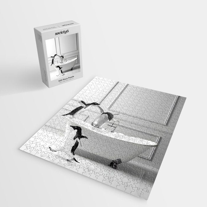 Penguin in Bathtub Jigsaw Puzzle Gallery Image 2