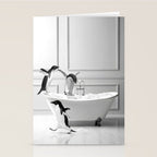 Penguin in Bathtub Stationery Card Gallery Image 2