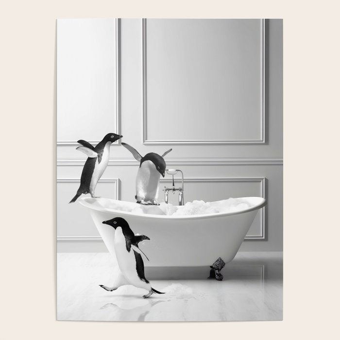 Penguin in Bathtub Poster Gallery Image 4