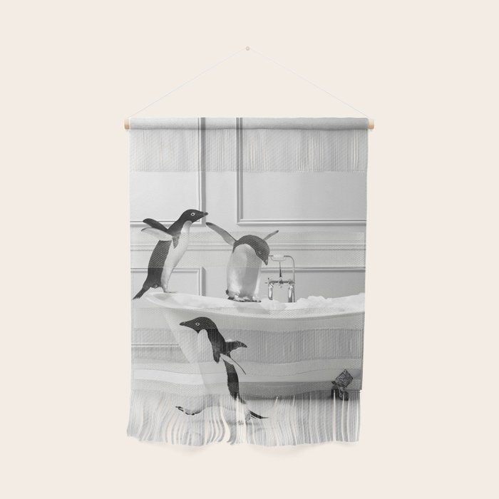 Penguin in Bathtub Wall Hanging Gallery Image 1