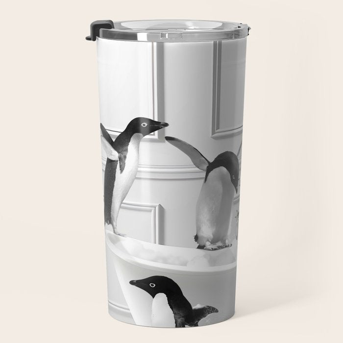 Penguin in Bathtub Travel Mug Gallery Image 3