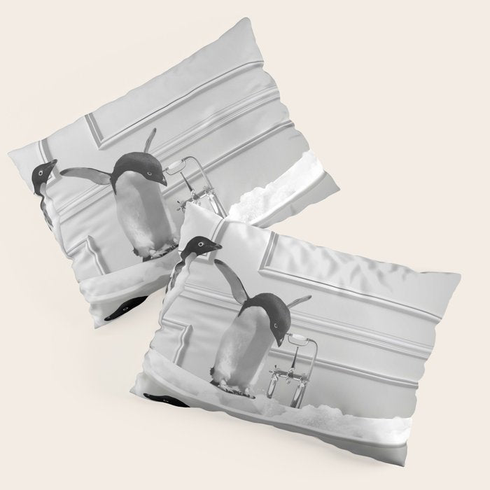Penguin in Bathtub Pillow Sham Gallery Image 3