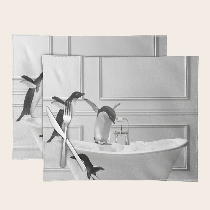 Penguin in Bathtub Placemat Gallery Image 1