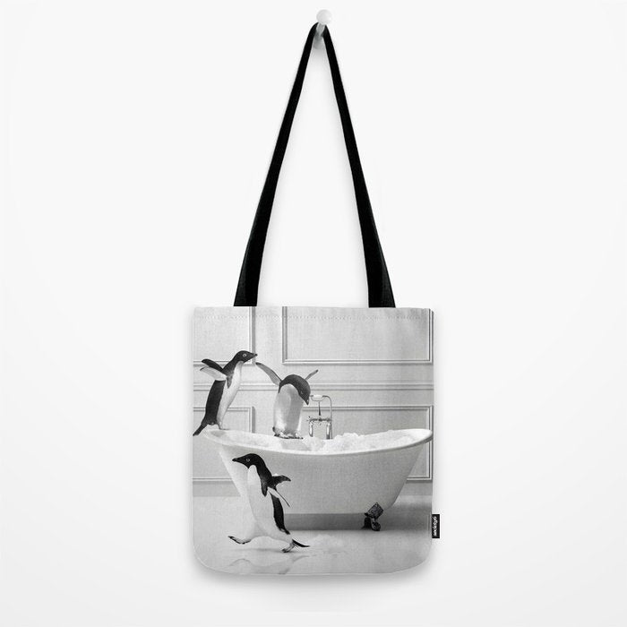 Penguin in Bathtub Tote Bag Gallery Image 2