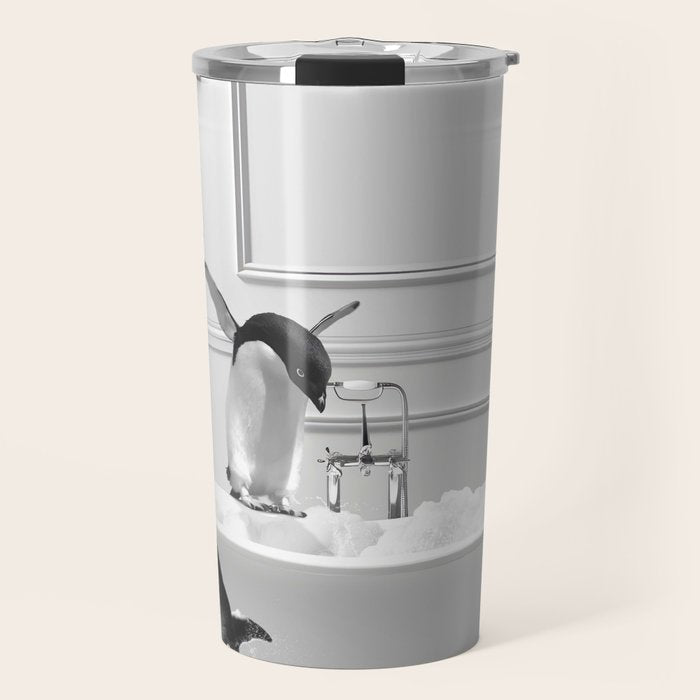 Penguin in Bathtub Travel Mug Gallery Image 1
