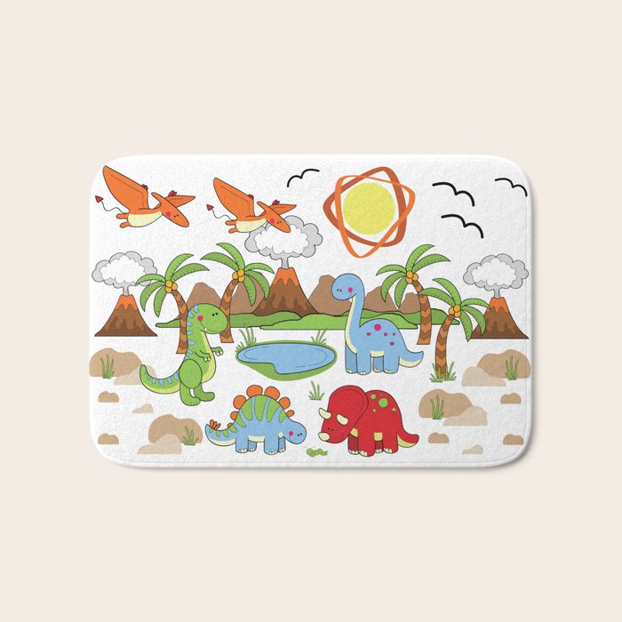 Dinosaur Bath Mat Gallery Image 1