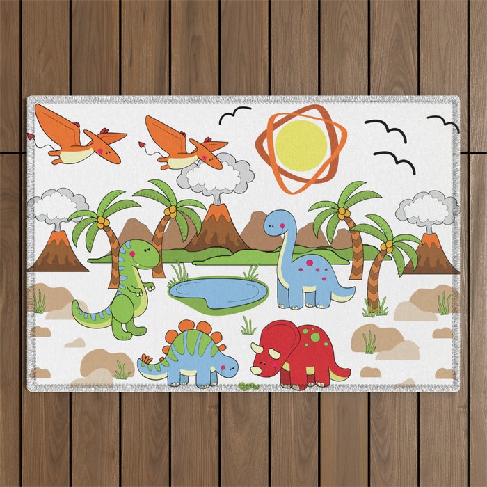 Dinosaur Outdoor Rug Gallery Image 1