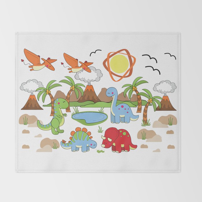 Dinosaur Throw Blanket Gallery Image 2