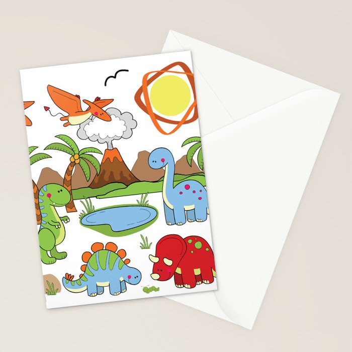 Dinosaur Stationery Card Gallery Image 2