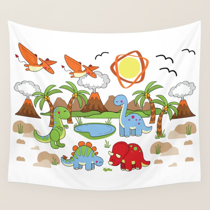 Dinosaur Wall Tapestry Gallery Image 1