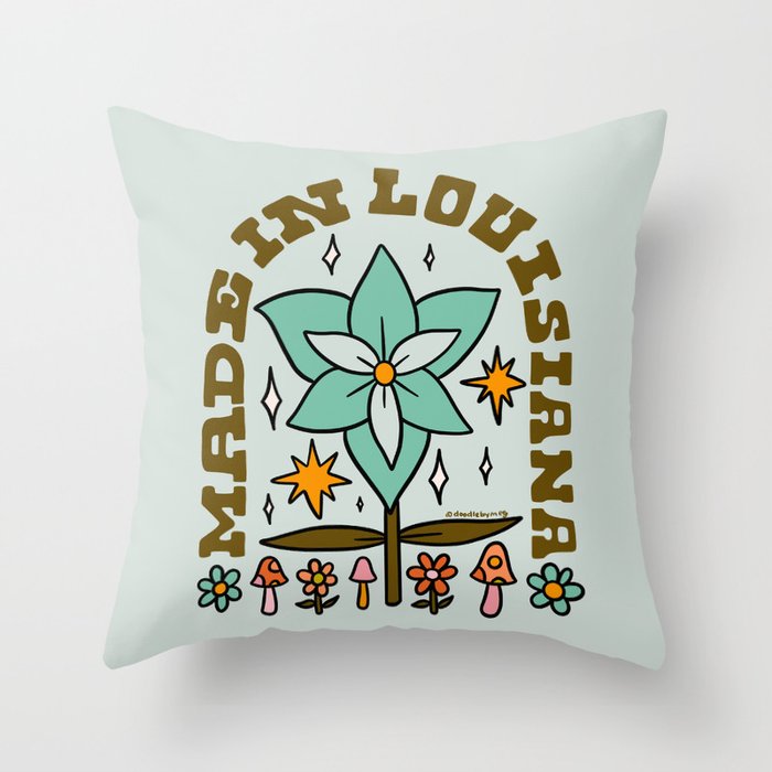 Made In Louisiana Throw Pillow Gallery Image 1