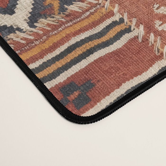 Geometric Tribal Patchwork Rug Design Desk Mat Gallery Image 4
