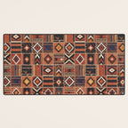 Geometric Tribal Patchwork Rug Design Desk Mat Gallery Image 3