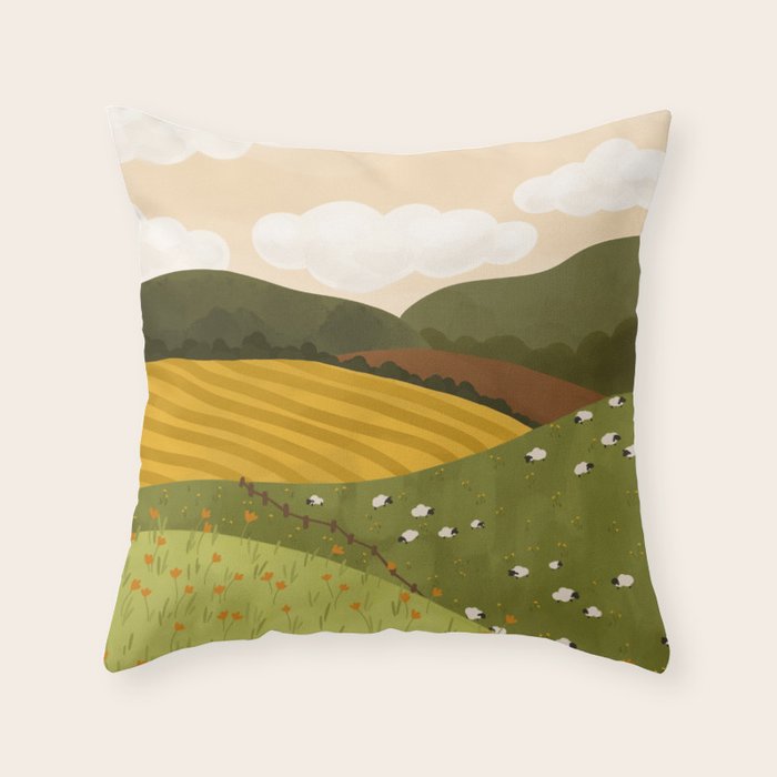 Autumn Landscape Throw Pillow Gallery Image 6