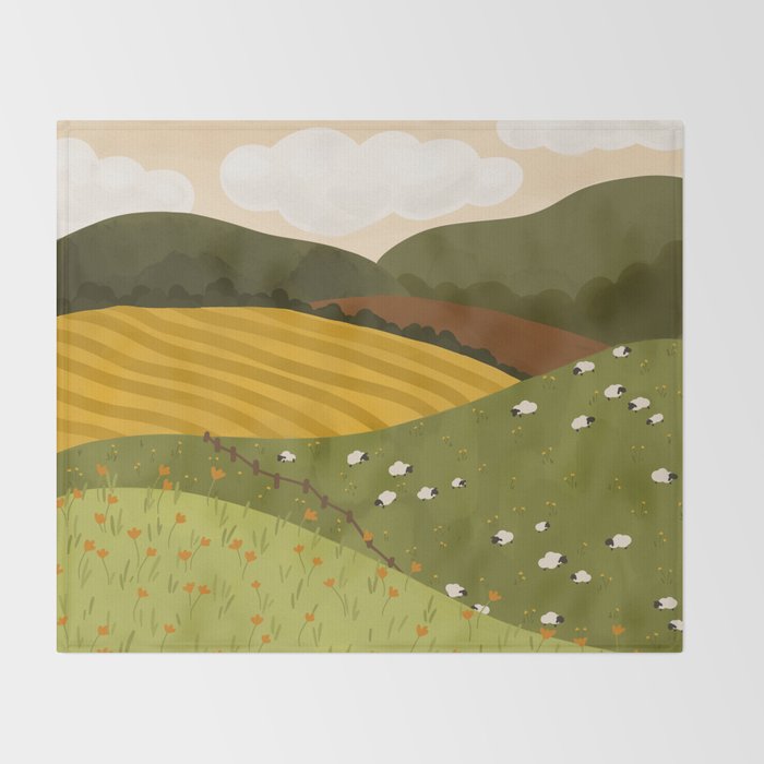Autumn Landscape Throw Blanket Gallery Image 2