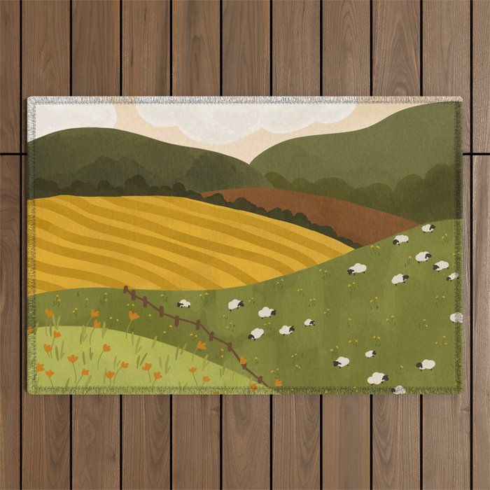 Autumn Landscape Outdoor Rug Gallery Image 1