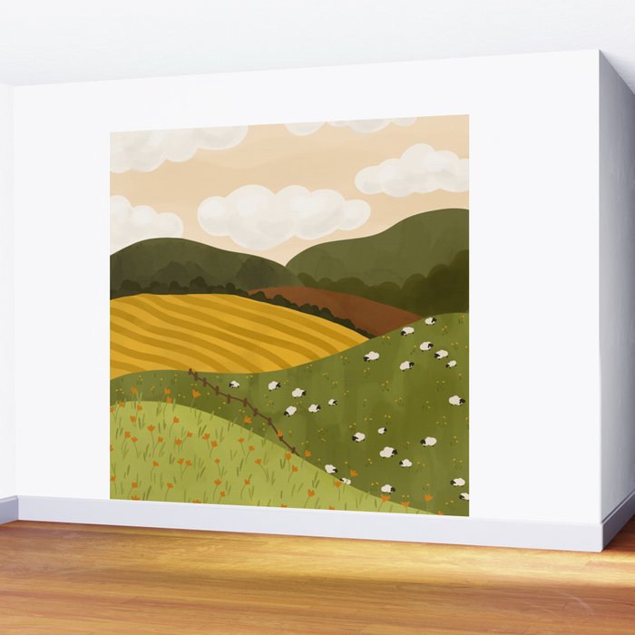 Autumn Landscape Wall Mural Gallery Image 2