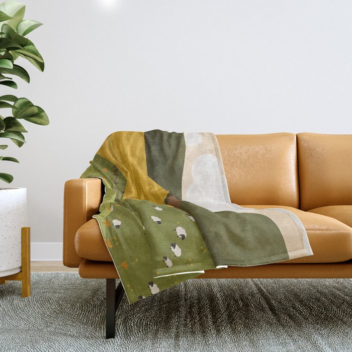 Autumn Landscape Throw Blanket Gallery Image 1