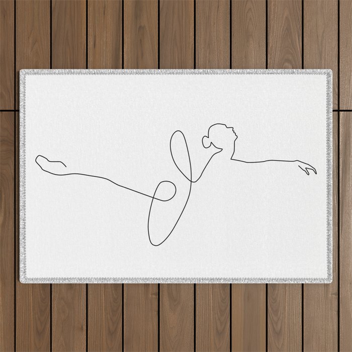 Abstract Ballerina Outdoor Rug Gallery Image 1