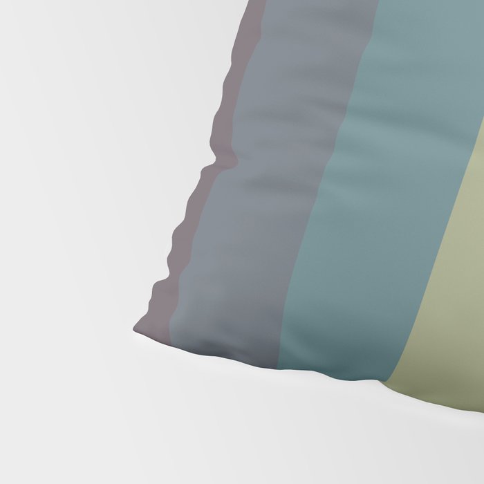 Colorful Retro Striped Rainbow Pillow Sham Gallery Image 4