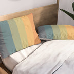 Colorful Retro Striped Rainbow Pillow Sham Gallery Image 2