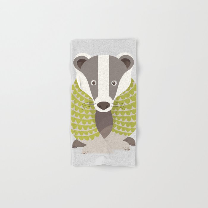 Whimsical Badger Bath Towel Gallery Image 1