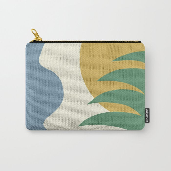 Mediterranean Abstract - Blue Green Carry All Pouch Gallery Image 1