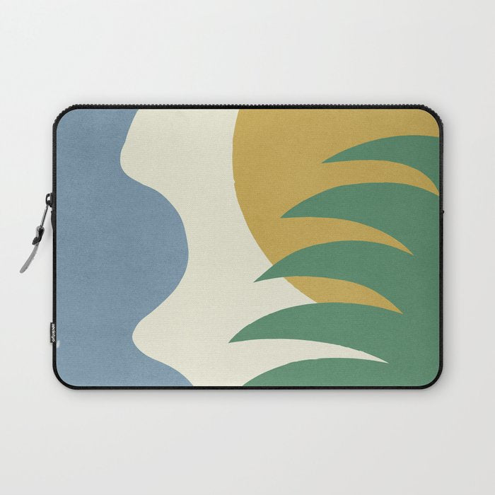 Mediterranean Abstract - Blue Green Laptop Sleeve Gallery Image 1
